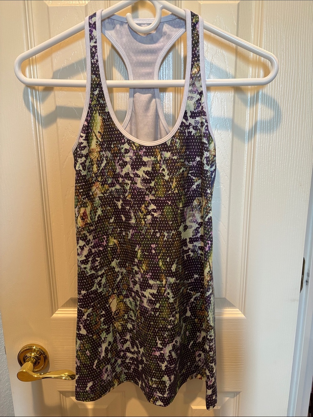 Lululemon Cool Racerback Tank Top Mesh Paradise Camo Multi-Color Size 4